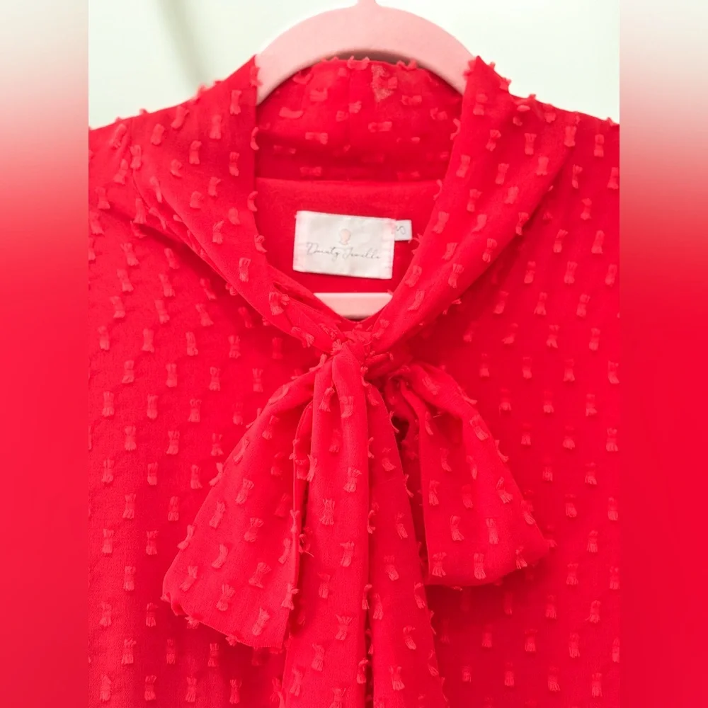 Dainty Jewells Red Long Sleeve Dress - Picture 5 of 10
